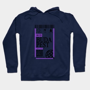 budapest flight ticket boarding pass Hoodie